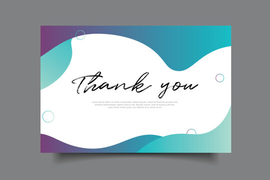 thank you card greetinhg vard template design