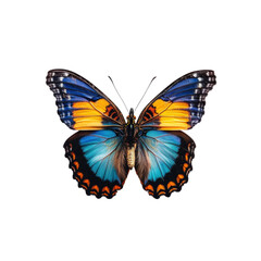 Colorful butterfly in transparent background