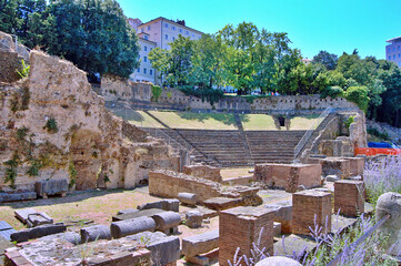 Ancient Roman Theatre From First Century Teatro Romano in Trieste, Italy