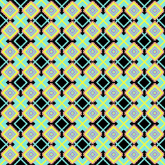 Seamless geometric pattern with abstract shapes in vintage mosaic style for wallpaper and fabric design