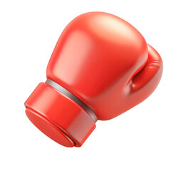 Fototapeta premium 3d red boxing glove isolated on transparent background