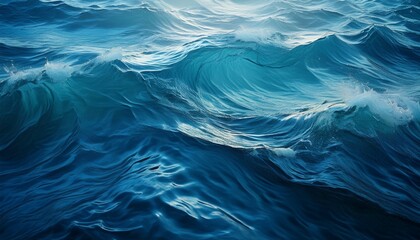 water surface texture of a deep blue ocean generated by ai