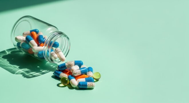 World pharmacist day celebration highlighting medication and healthcare innovation with vibrant pills and capsules