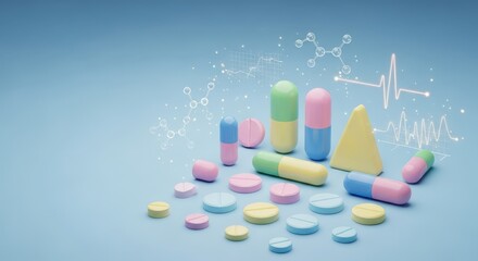 Colorful pharmaceutical compositions celebrate World Pharmacist Day highlighting the importance of healthcare and medication safety
