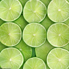 Lime Slices Green Citrus Fruit