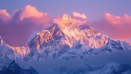 Majestic peak sunrise Himalayas.  Possible use wallpaper © DESTIANINGSIH