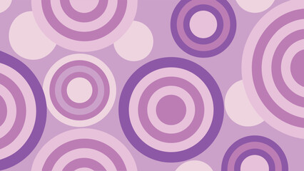 Retro Pattern of Concentric Circles in Shades of Purple and Pink on a Light Background vector illustration