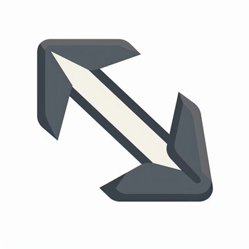 Two-way arrow icon graphic, digital interface