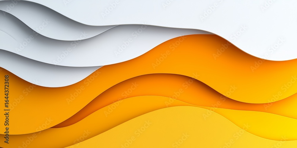 Canvas Prints colorful and dynamic wave pattern with a white background. the waves are made up of yellow and white