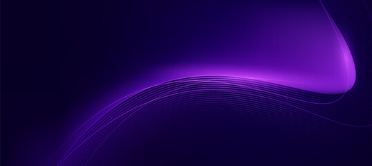 Modern abstract purple wave on dark background,tech banner, corporate business concept, hi-tech abstract background, vector illustration for business or presentation
