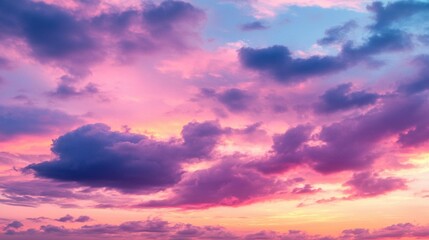 Naklejka premium Pink & Purple Sunset Cloudscape