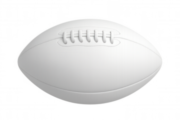 Classic white american football ball rotating on transparent background, perfect for sports-related projects