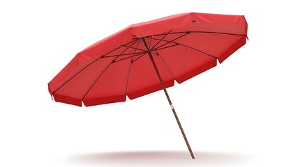 Red Parasol: Summer Shade and Protection