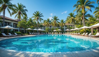 Luxury Tropical Resort Poolside Paradise