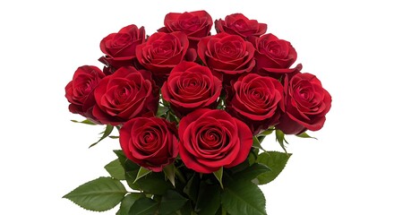 Fototapeta premium Crimson Rose Bouquet: Elegant Floral Arrangement