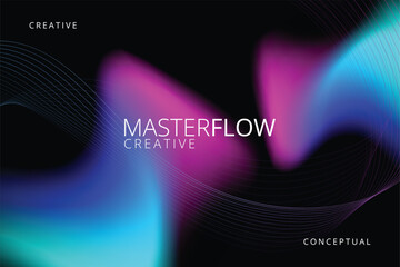 2026, Trendy and modern gradient fluid wave background