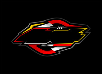 racing team trendy fashionable vector t-shirt and apparel design