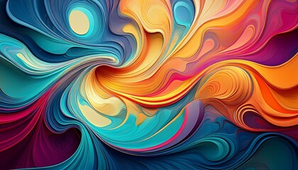 Obraz premium abstract swirling colors in a fluid composition