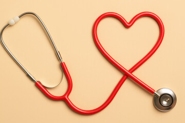 Stethoskop in Herzform - Konzept f&uuml;r Vorsorge und Pr&auml;vention