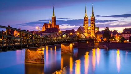 Fototapeta premium City bridge at twilight (1)