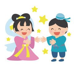 たなばたのおりひめとひこぼし