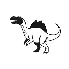 Black Pliosaur Silhouette