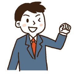 制服を着た学生表情