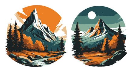 Portrait of a Woman Working on a Laptop in a Scenic Autumn Landscape