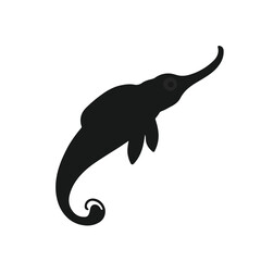 Black Pipefish Illustration