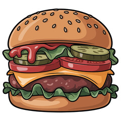 hamburger vector illustration