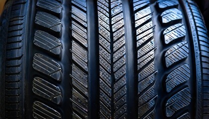 Obraz premium car tire background tyre texture closeup background