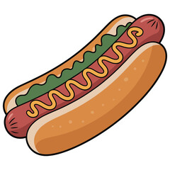 hot dog vector illustration