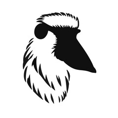 Black Mandrill Illustration