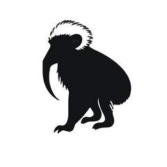 Black Mandrill Illustration