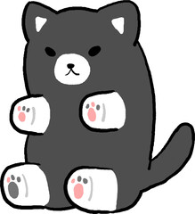 구미베어 고양이 턱시도