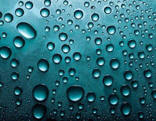 teal surface water droplets