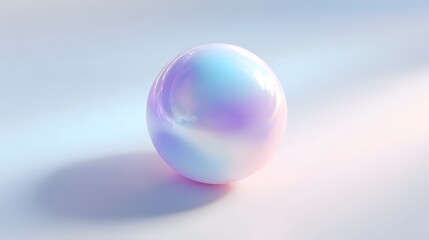 Pastel sphere on a soft background.