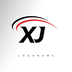 XJ Modern Minimalist Letter Monogram Logo - Sleek Stylish Branding & Visual Identity Design