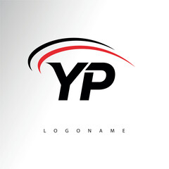 YP Modern Minimalist Letter Monogram Logo - Sleek Stylish Branding & Visual Identity Design