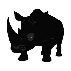 White Rhinoceros Illustration