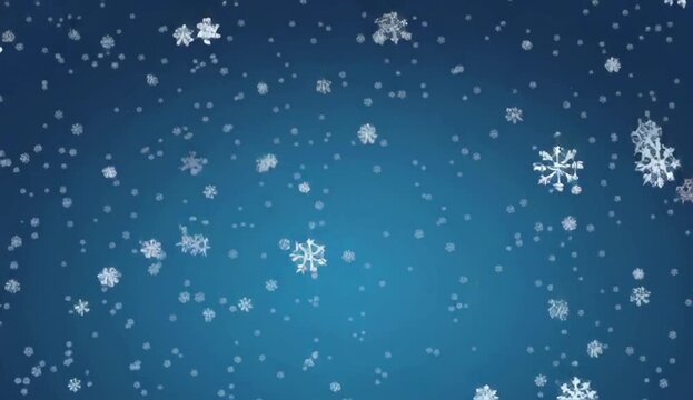 falling snow flakes