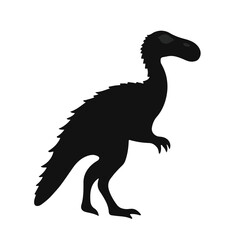 Troodon Black and White Creature