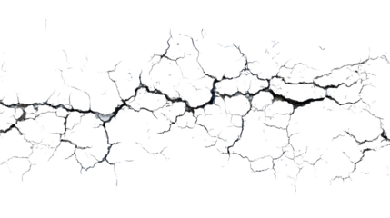 cracked paint on white background