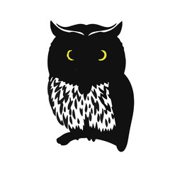 Tawny Owl Black & White