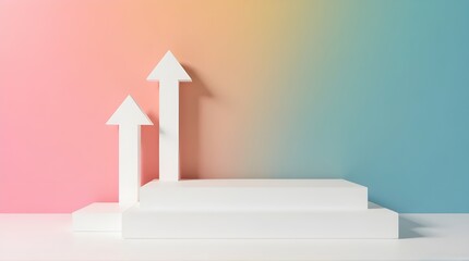 business graph with arrow