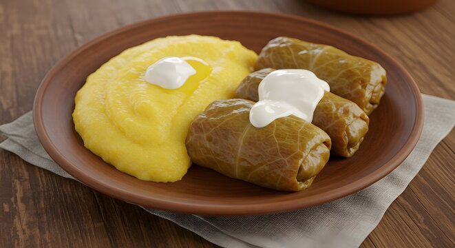 "Hausgemachte Sarmale mit Cremiger Polenta"