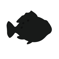 Black Blobfish Illustration