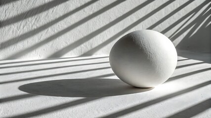 Matte white sphere with striped shadows light