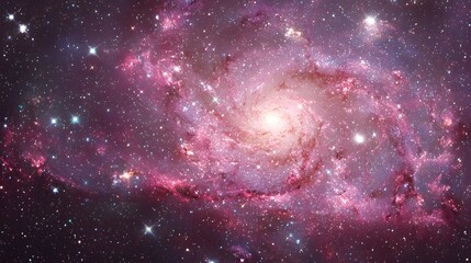Obraz premium Detailed view of a spiral galaxy amidst countless stars.
