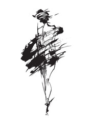 Fashion. Female figure in a dress. Stylish girl. Fashion Model